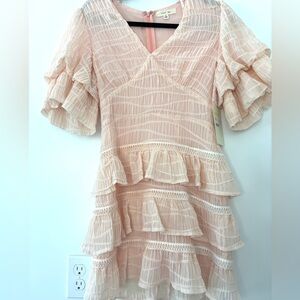NWT Just Me Blush Pink Layered Dress
